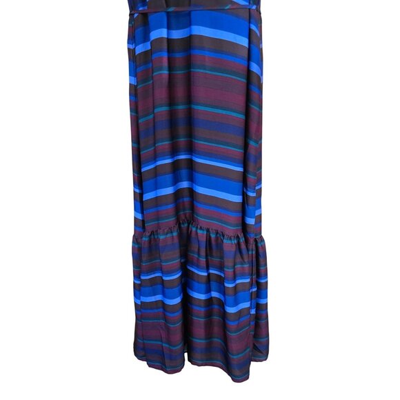 Banana Republic Multicolor Maxi Dress Striped Sleeveless tiered bold colors - Picture 3 of 8
